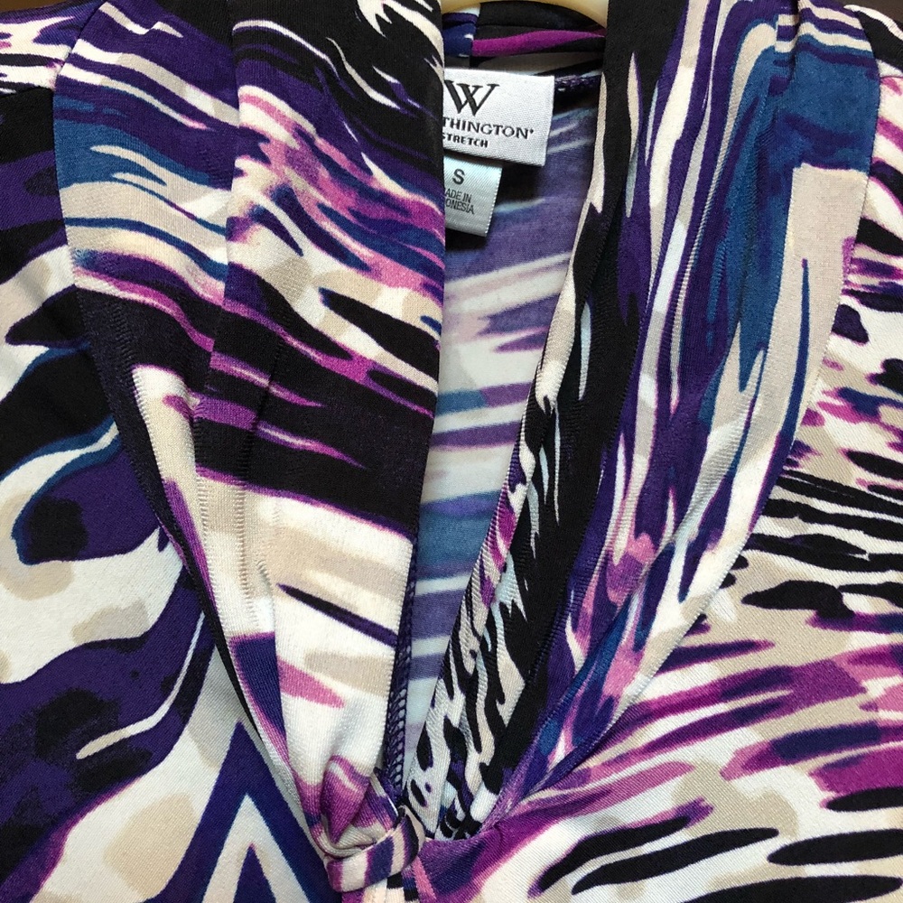 Worthington Sleeveless animal print top